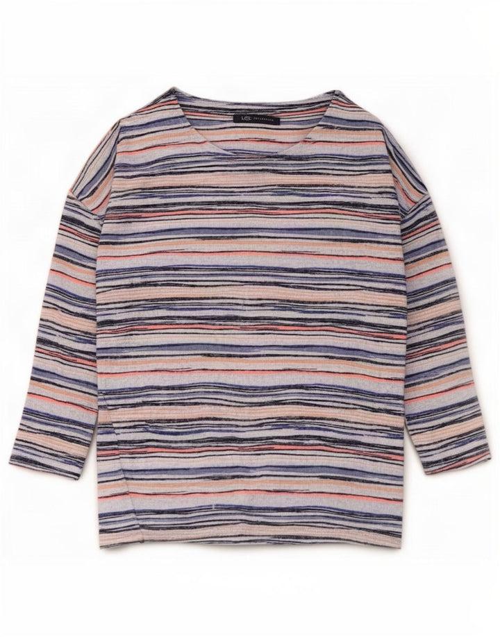 Marks & Spencer Haut à manches 3/4 pour femme UK 8 Petit rayé multicolore