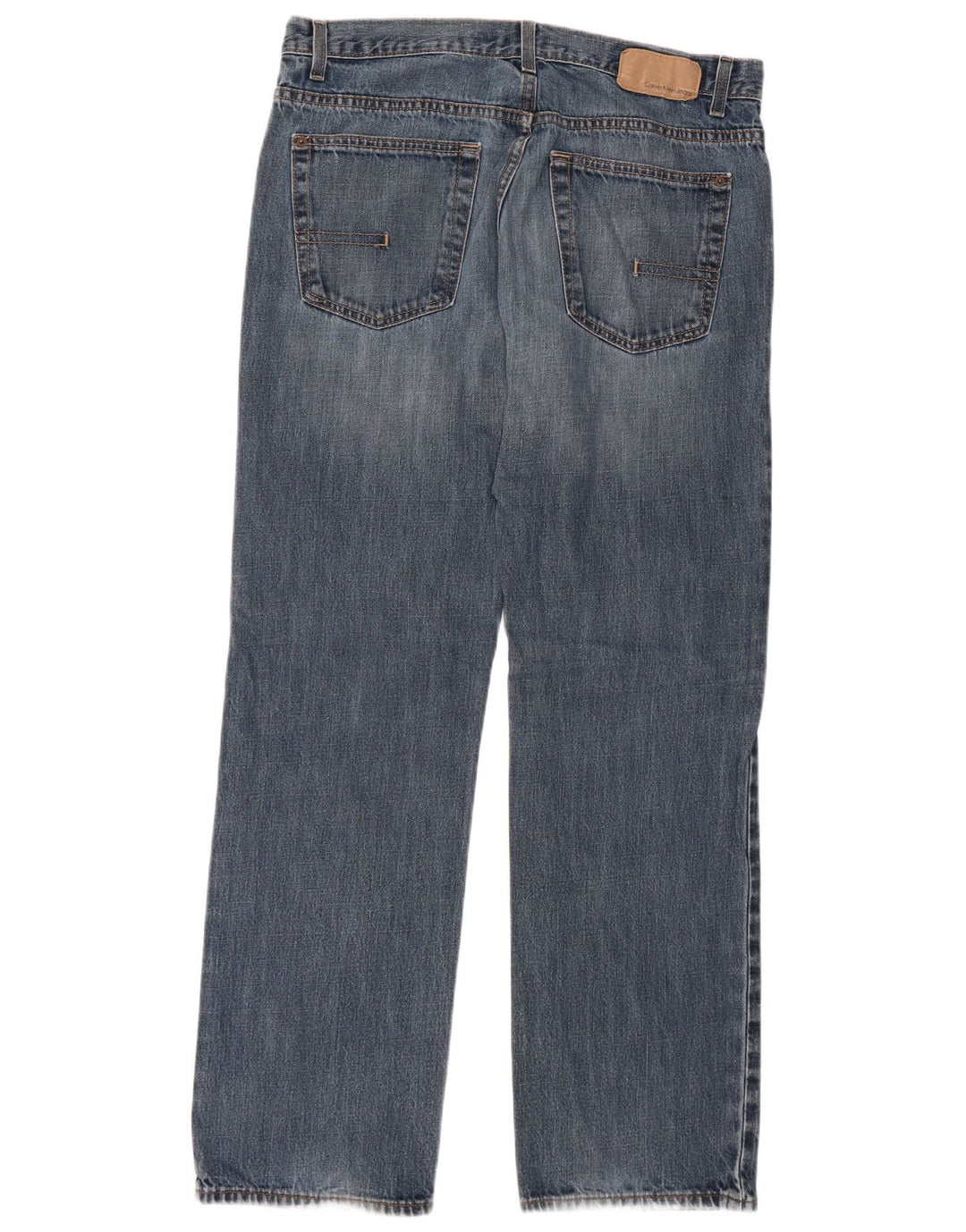 CALVIN KLEIN Jean droit homme W34 L32 bleu coton