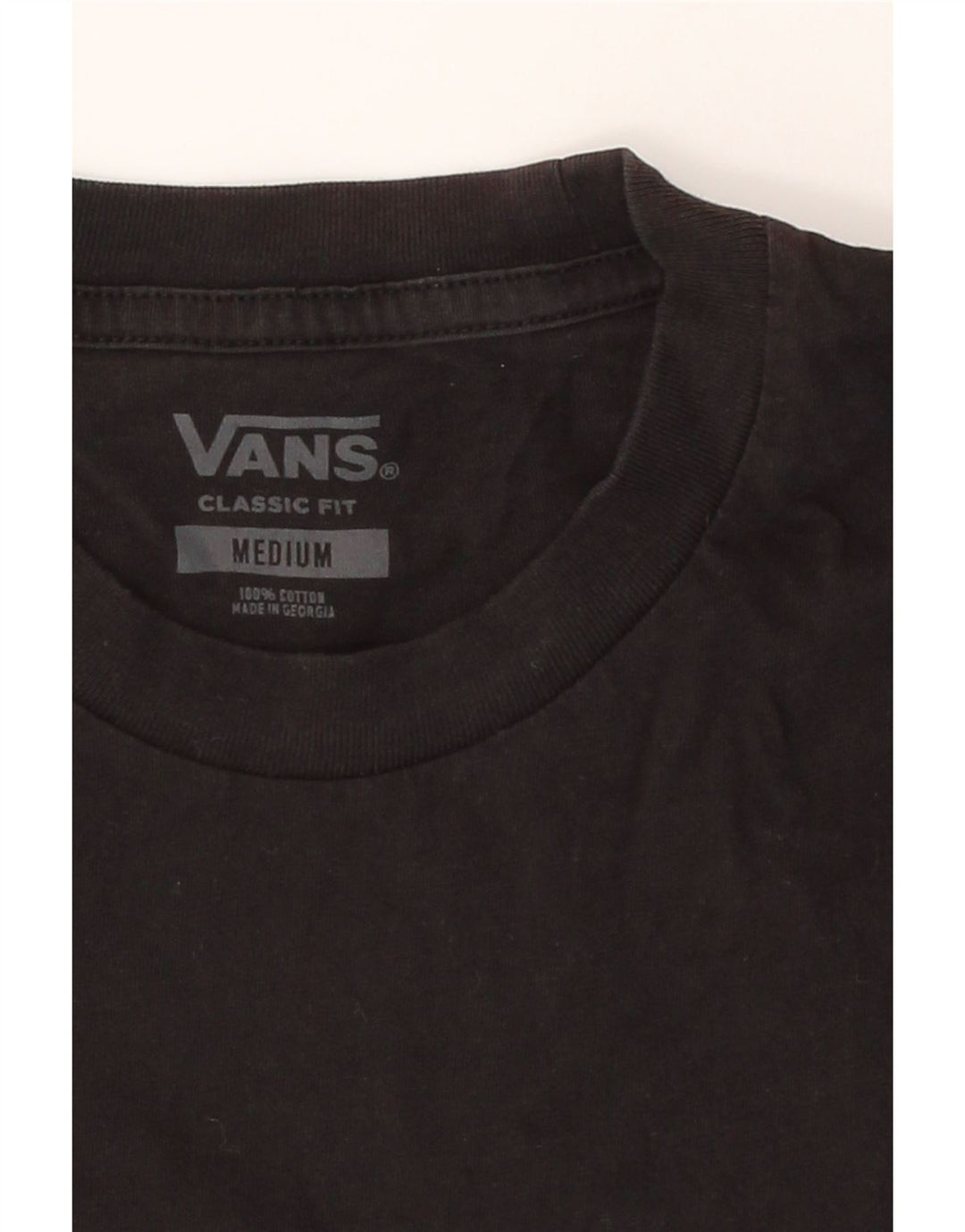 VANS Mens Classic Fit T-Shirt Top Medium Black Colourblock Cotton Vintage Vans and Second-Hand Vans from Messina Hembry 