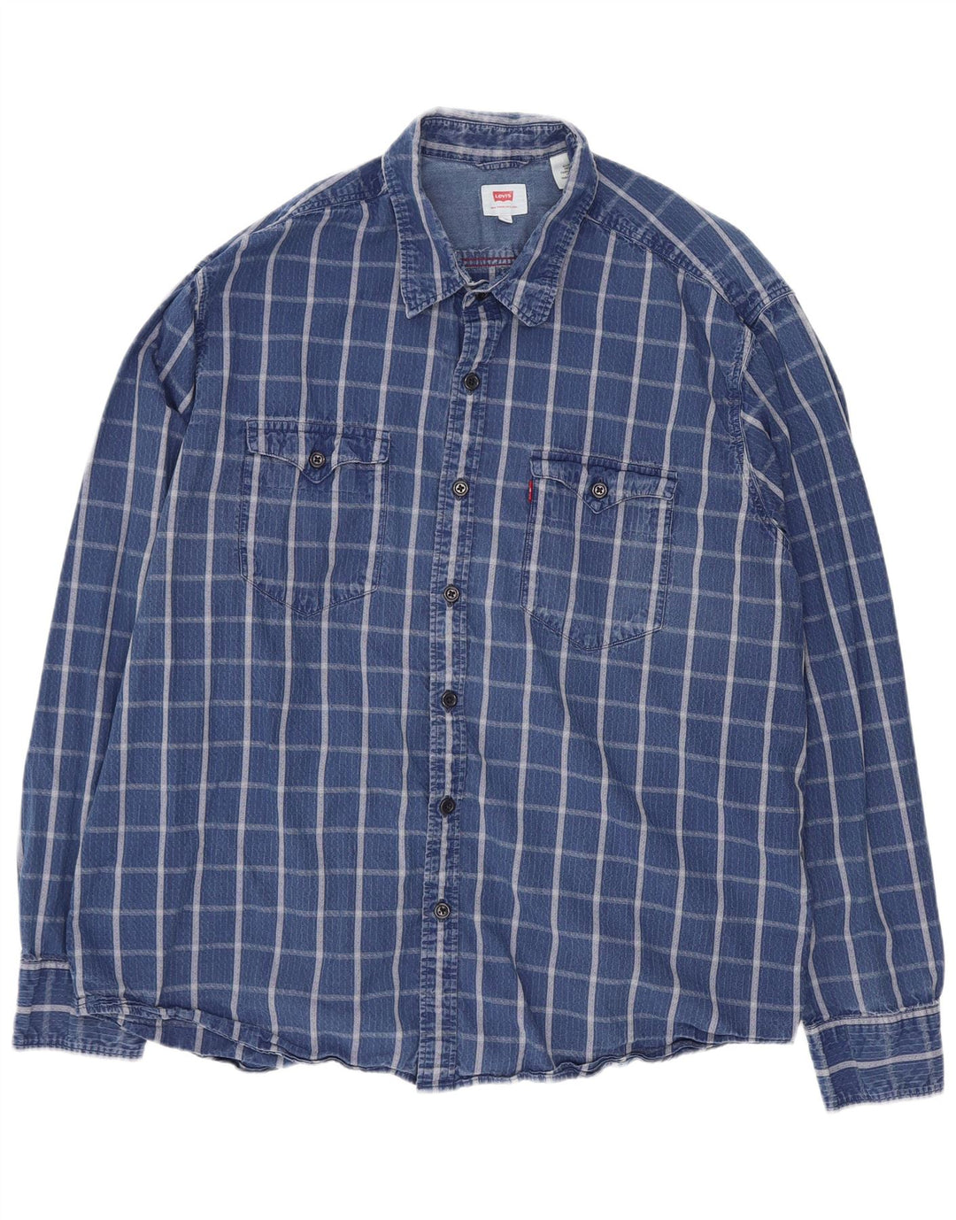 Levi's Chemise XL Bleu Carreaux Coton Homme