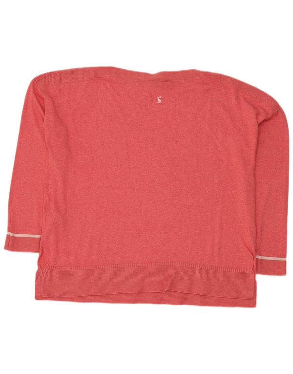 Joules Pull surdimensionné à col bateau pour femme UK 18 XL Coton rose