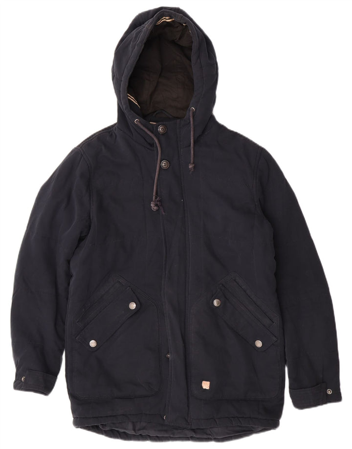 Jack & Jones Veste coupe-vent à capuche pour homme UK 36 Small Bleu marine Polyester