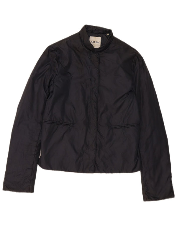 Aspesi Veste Bomber Femme UK 14 Medium Bleu Marine Polyamide