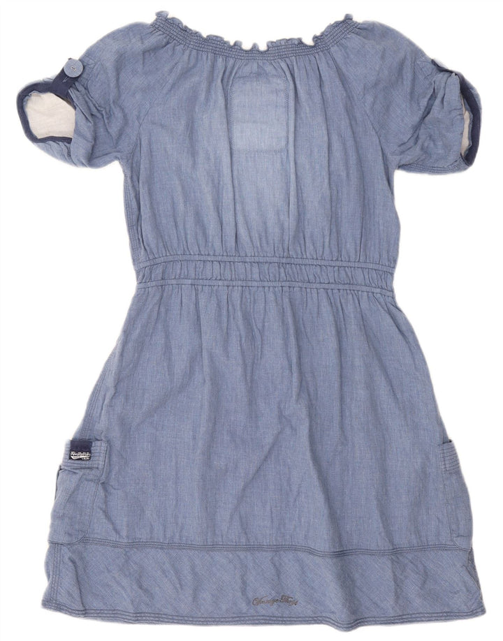 Superdry Robe trapèze pour femme UK 14 Bleu moyen Coton
