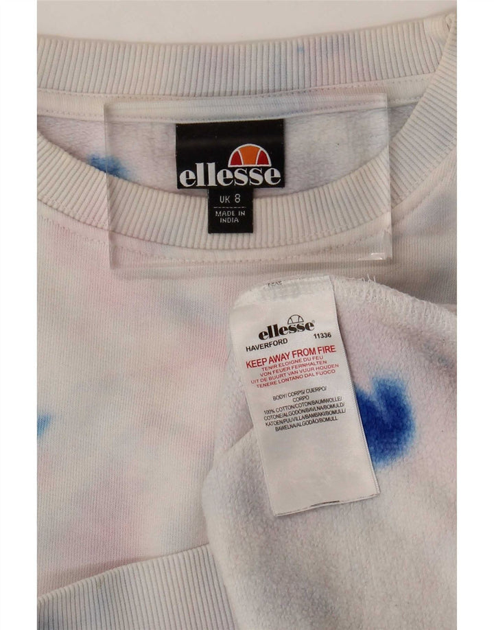 Ellesse Sweat-shirt surdimensionné pour femme UK 8 Small Multicolore Tie Dye