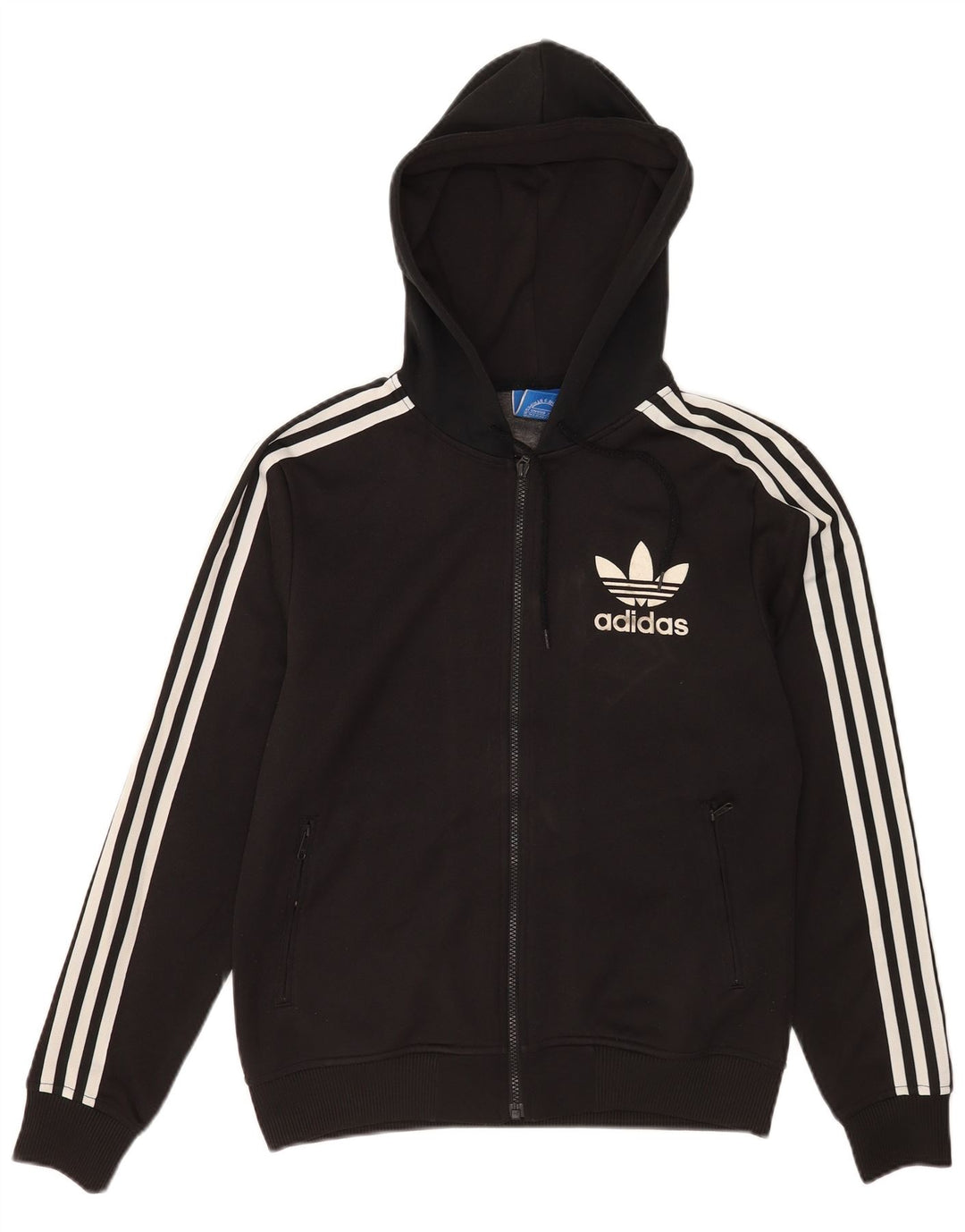 Adidas Pull à capuche zippé pour homme Petit polyester noir