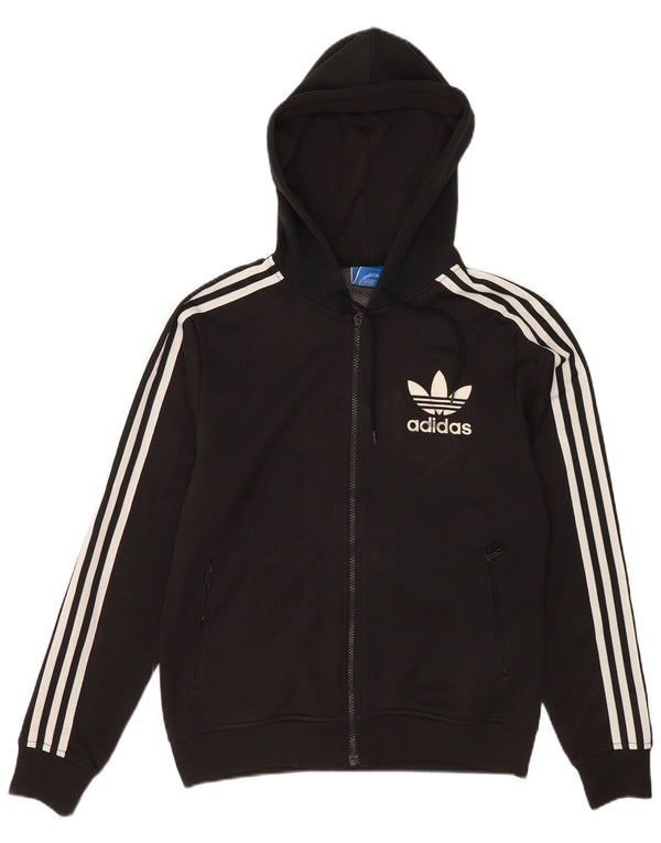 Adidas Pull à capuche zippé pour homme Petit polyester noir