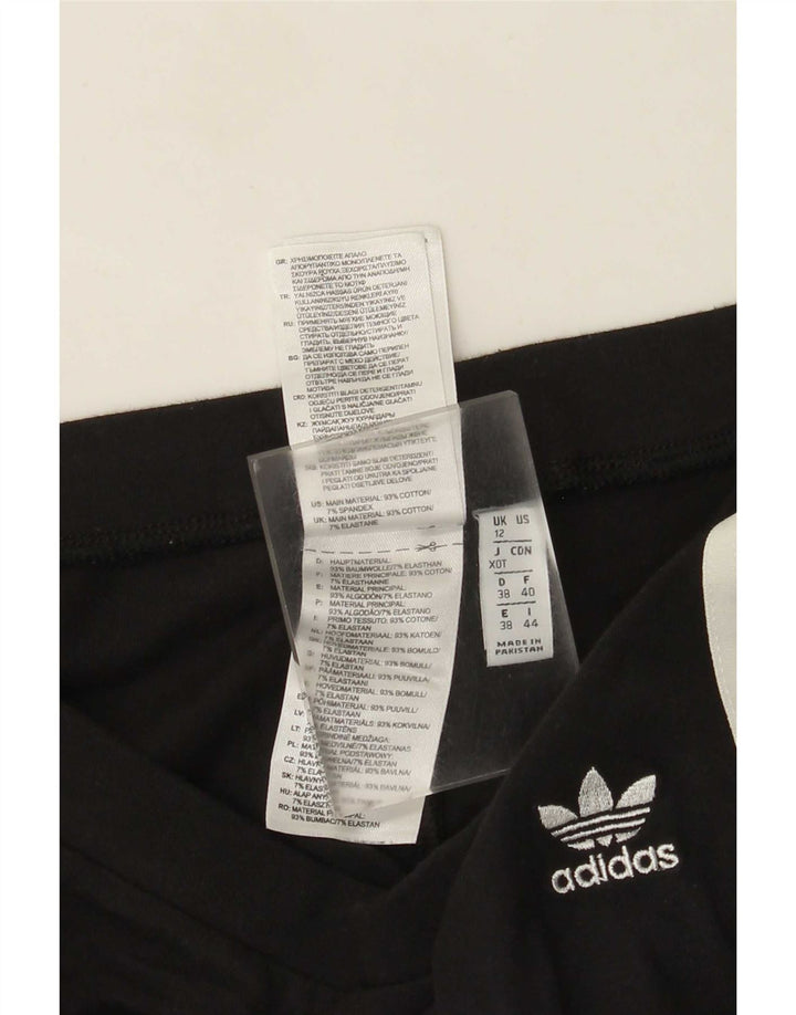 Adidas Leggings Femme UK 12 Coton Noir Moyen