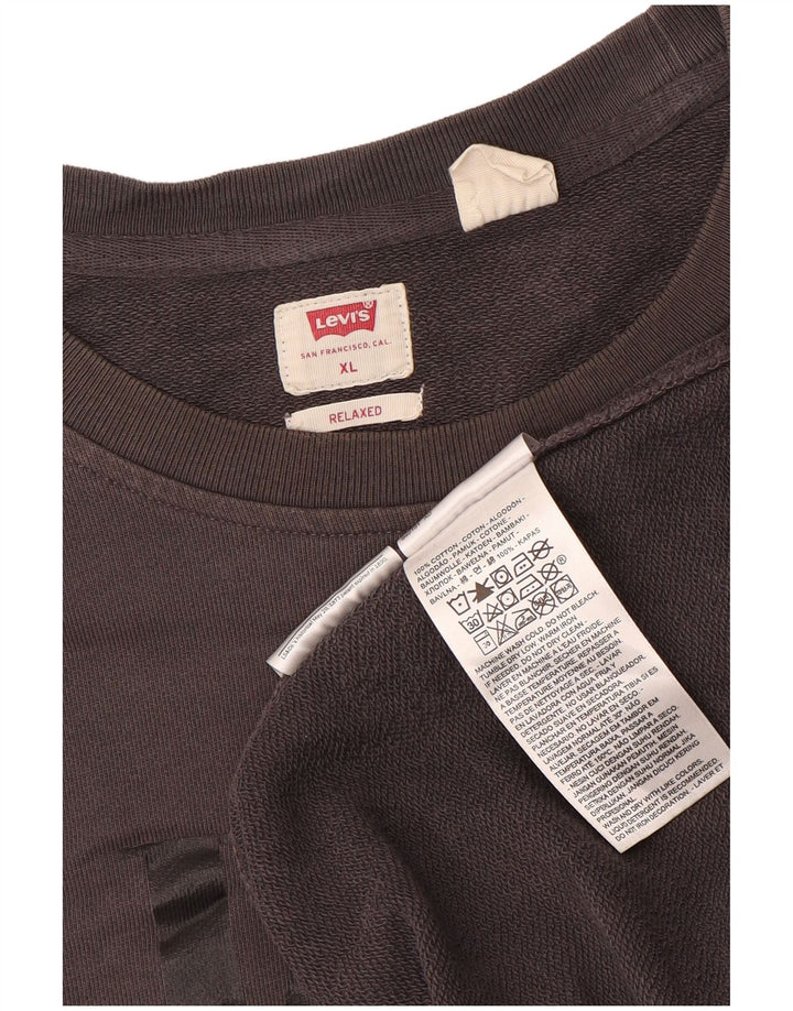 Levi's Sweat-Shirt Relaxed Graphic Homme Gris Coton XL
