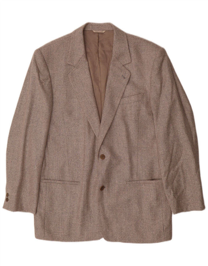 BYBLOS Veste blazer à 2 boutons pour homme UK 40 Grande laine à pois gris