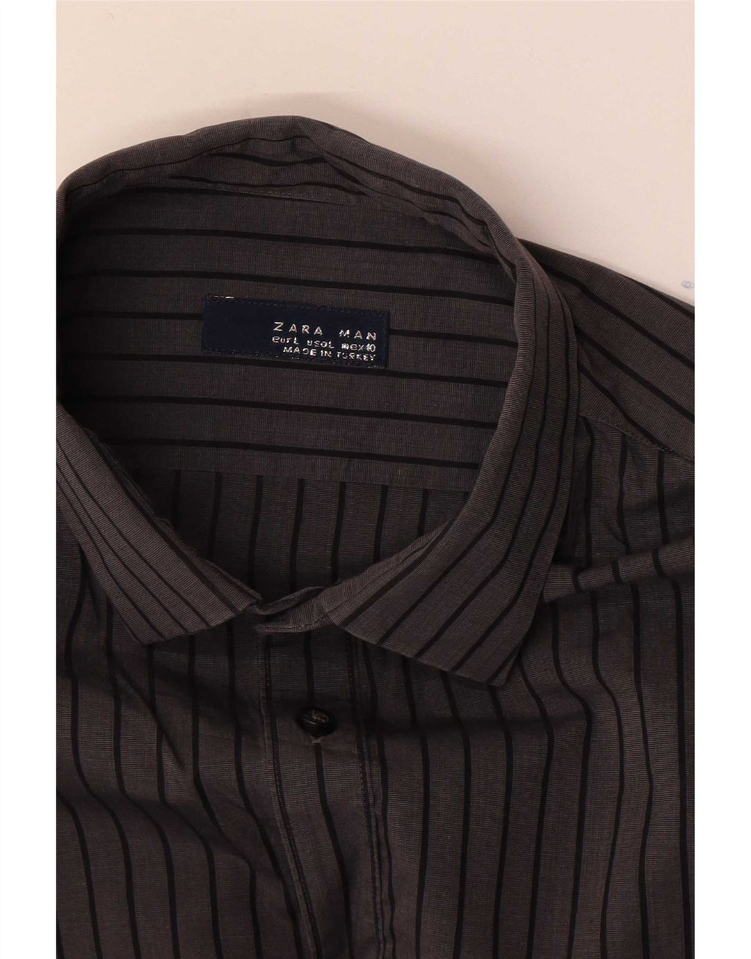 Zara Chemise Homme Grande Rayure Grise
