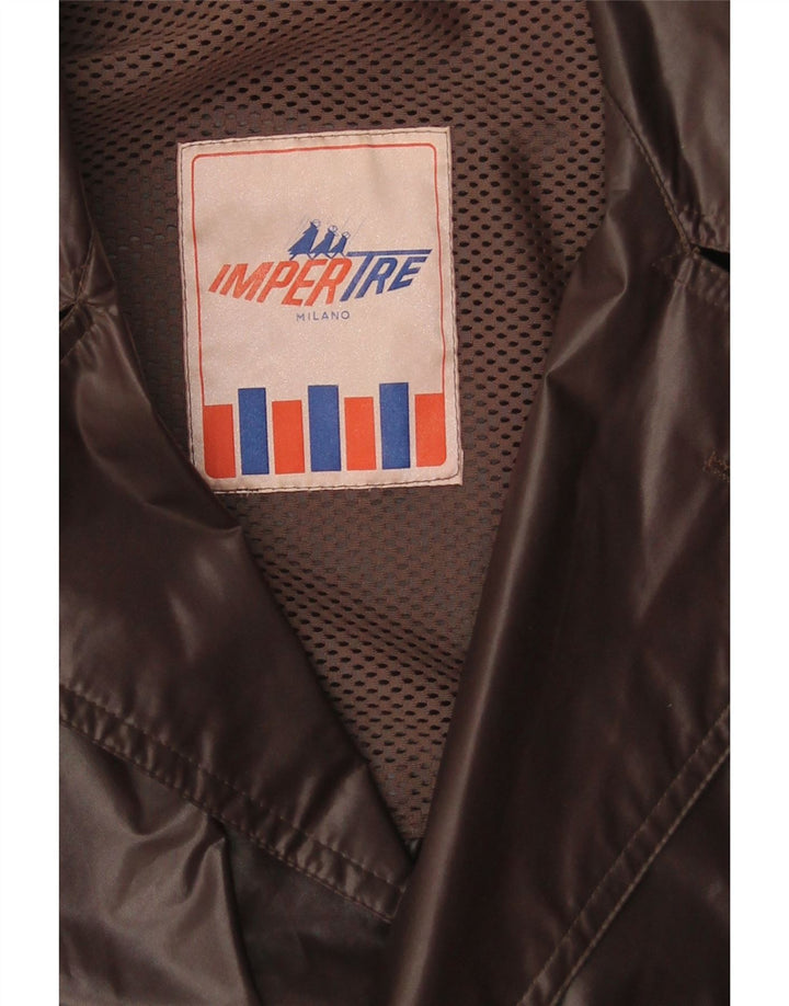vintage Mens Milano Raincoat UK 40 Grand Marron