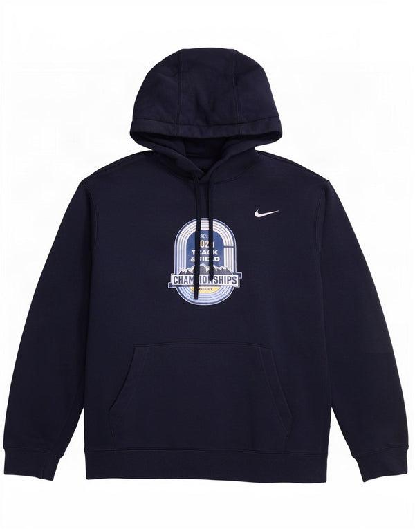 Nike Mens Track & Field Graphic Sweat à capuche 2XL Bleu marine Coton