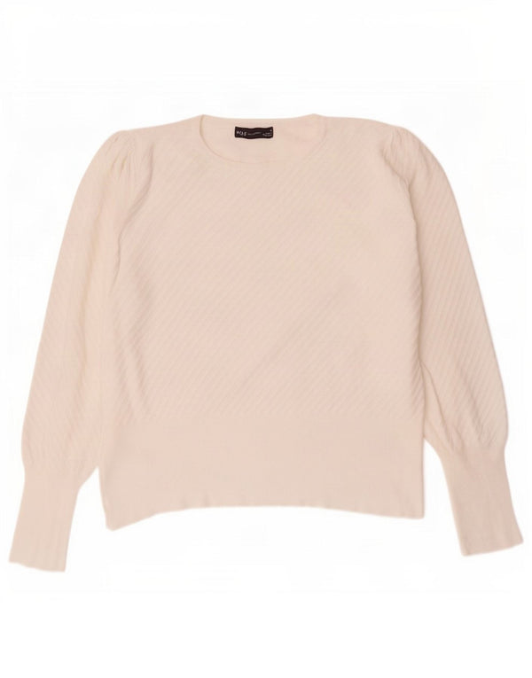 Marks & Spencer Pull col bateau pour femme UK 18 XL Viscose blanche