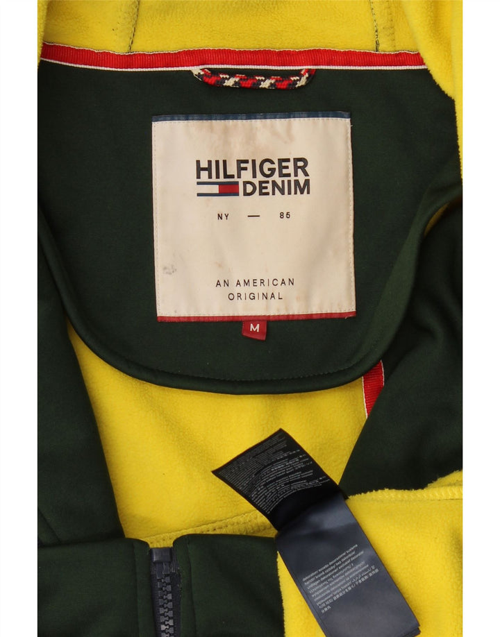 Tommy Hilfiger Pull à capuche zippé pour homme en polyester vert moyen