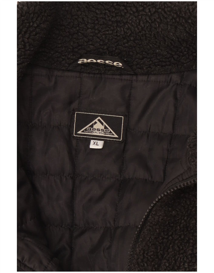 Aesse Veste polaire graphique pour homme UK 42 XL Noir
