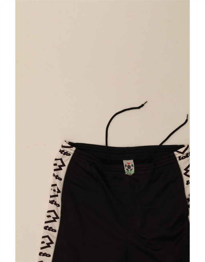 LOTTO Mens Graphic Tracksuit Trousers Large  Black Colourblock Vintage Lotto and Second-Hand Lotto from Messina Hembry 