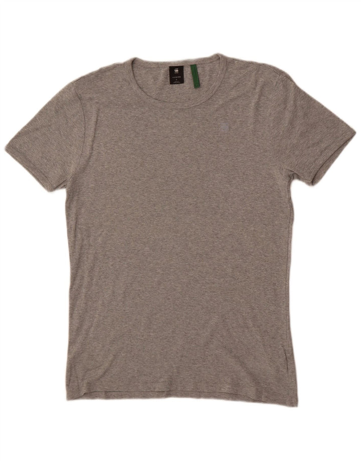 G-Star Homme T-Shirt Top Large Gris Moucheté Coton