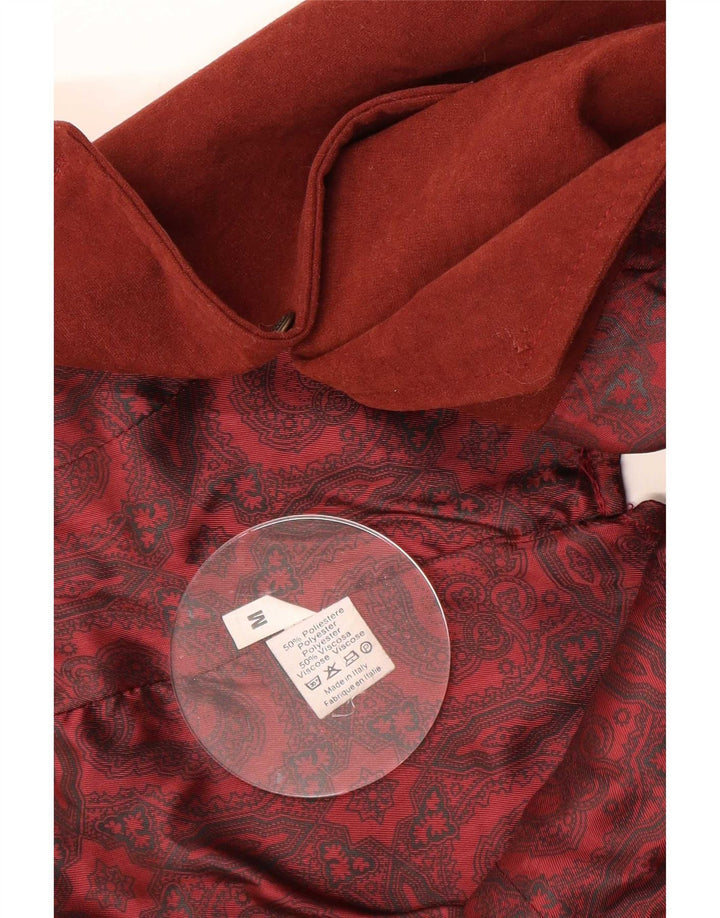 gilet femme vintage UK 12 Polyester Bordeaux Moyen