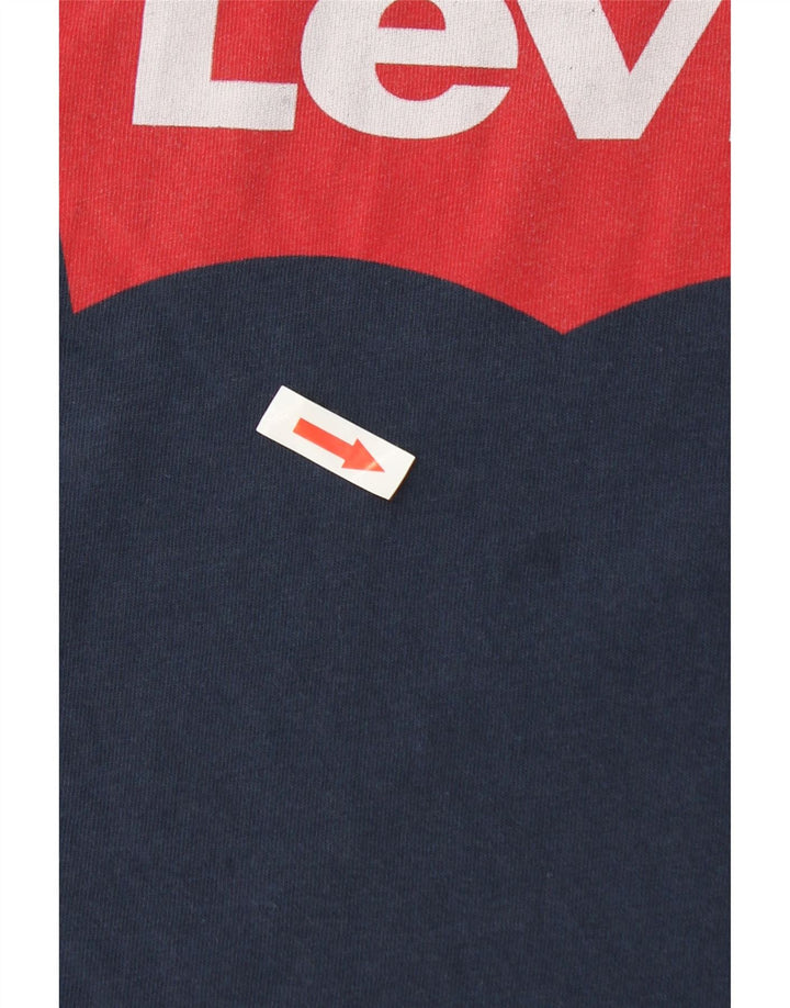 Levi's Graphic T-Shirt Top Small Homme Bleu Marine Coton