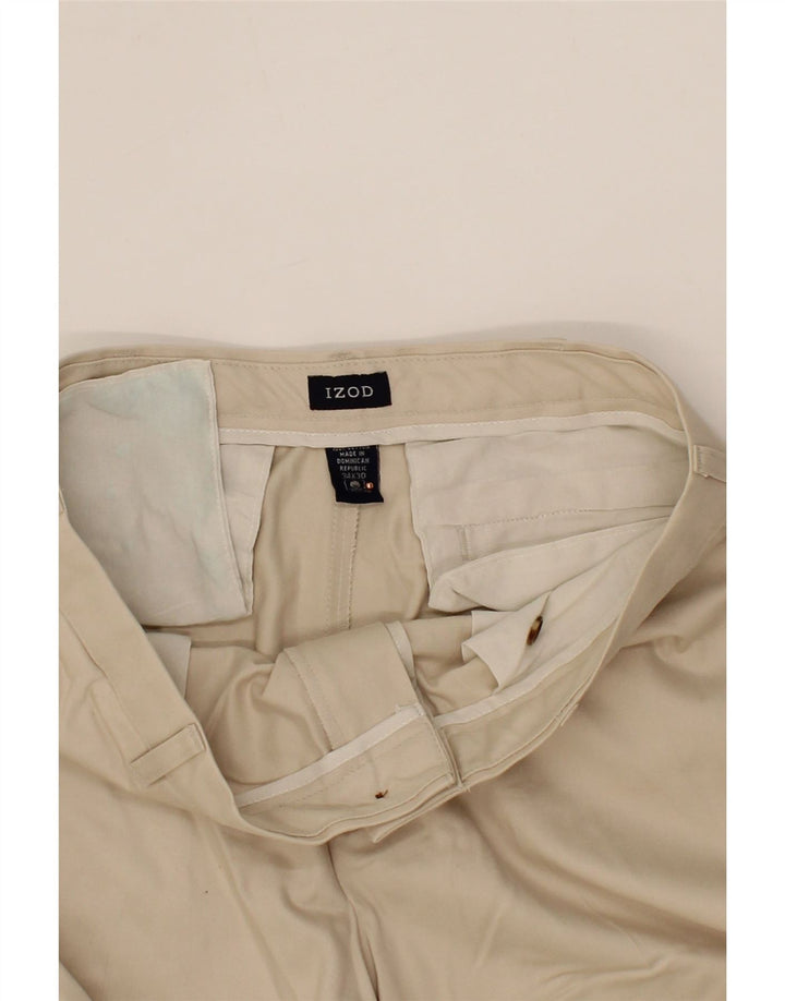 IZOD Mens Straight Chino Trousers W34 L29 Beige Vintage Izod and Second-Hand Izod from Messina Hembry 