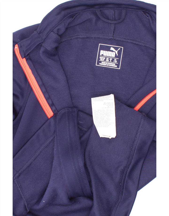 Puma Veste de Survêtement Fille 7-8 ans Bleu Marine Polyester