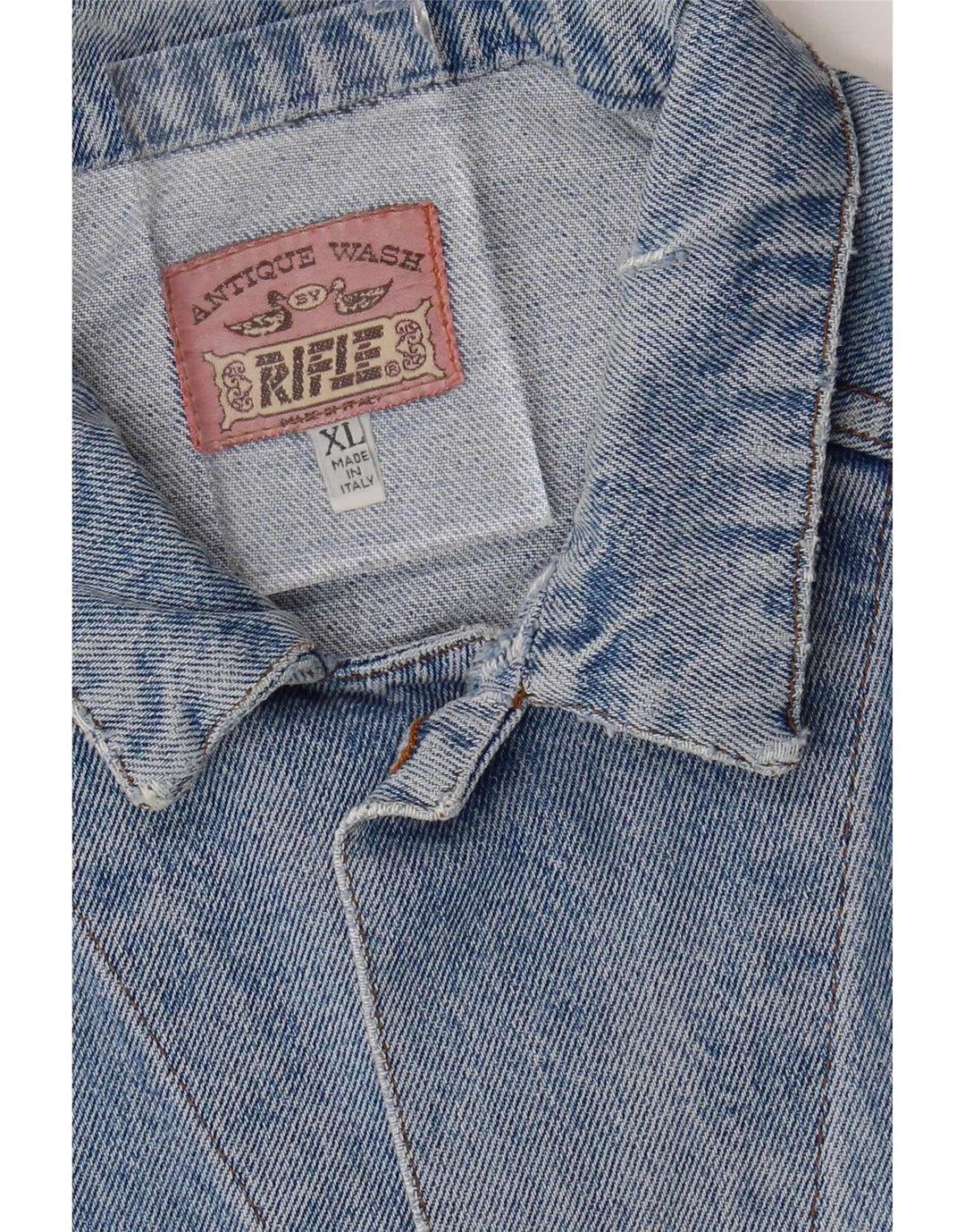 Rifle Veste en jean vieilli pour homme UK 42 XL Bleu