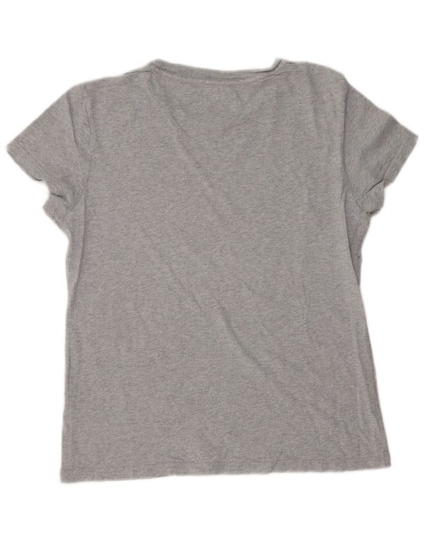 Tommy Hilfiger T-shirt graphique pour femme UK 14 Gris moyen