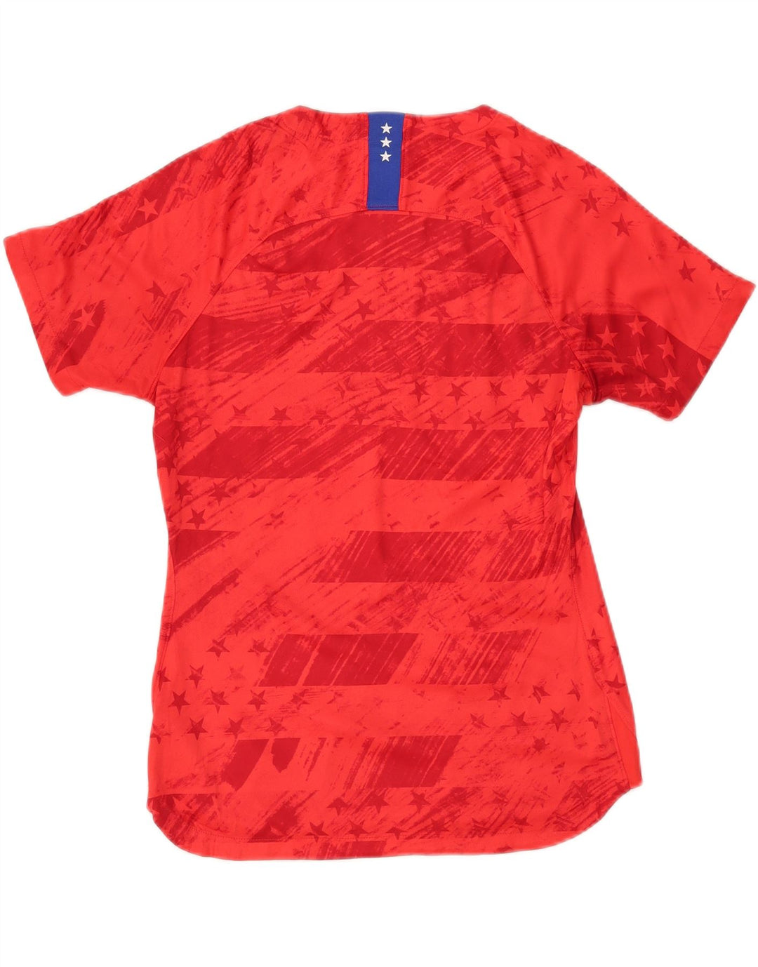 Nike USA T-shirt graphique pour femme UK 14 Polyester géométrique rouge moyen