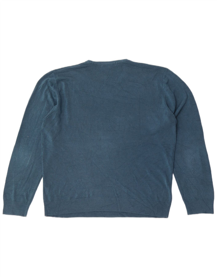 Marks & Spencer Pull à col rond pour homme en acrylique bleu Taille L