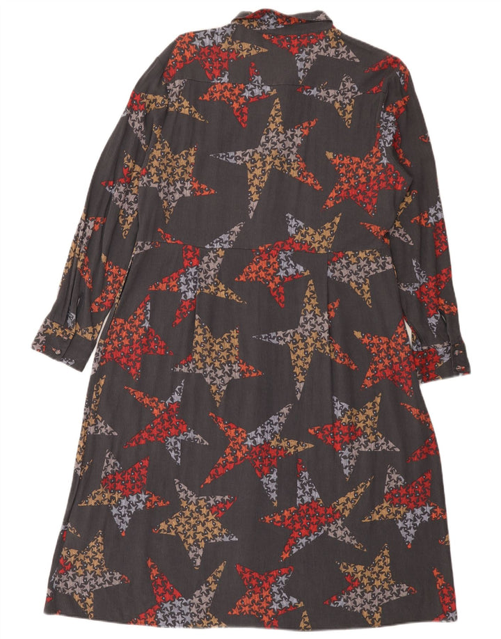 Robe chemise à motif abstrait White Stuff pour femme UK 16 Large Gris Lyocell