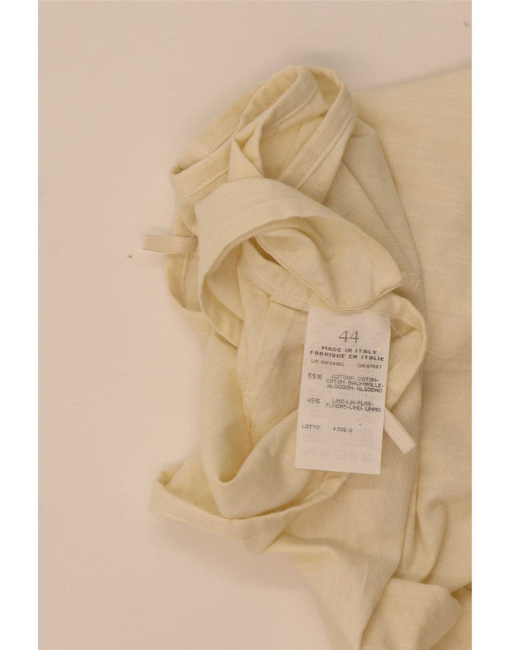 Benetton Femme Mini Jupe Portefeuille IT 44 Moyen W28 Coton Beige