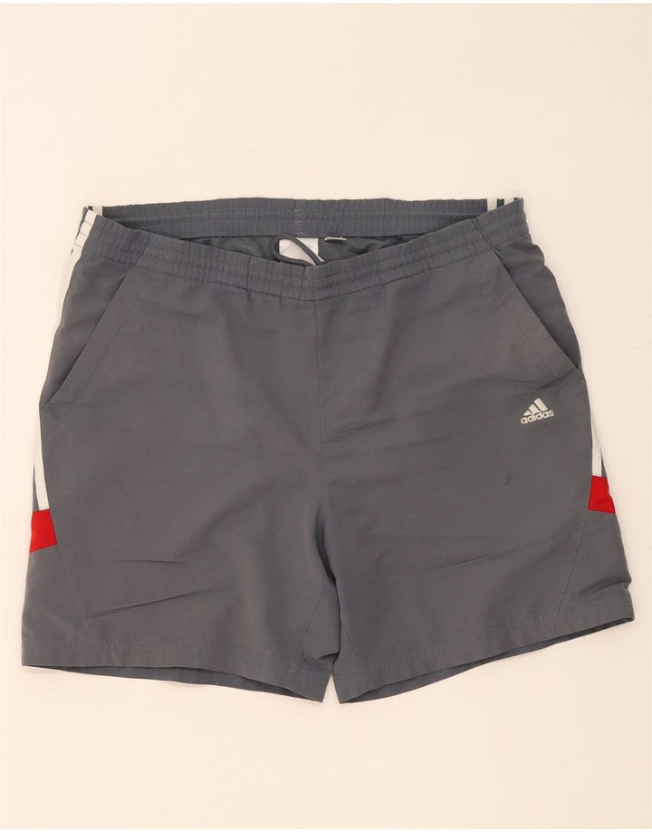 Adidas Short de sport pour homme XL Gris Colorblock Polyester
