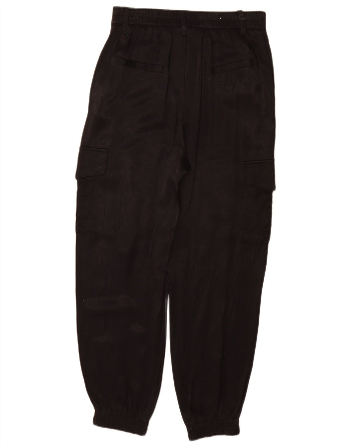 Zara Pantalon Cargo Joggers Femme Petit W26 L28 Noir