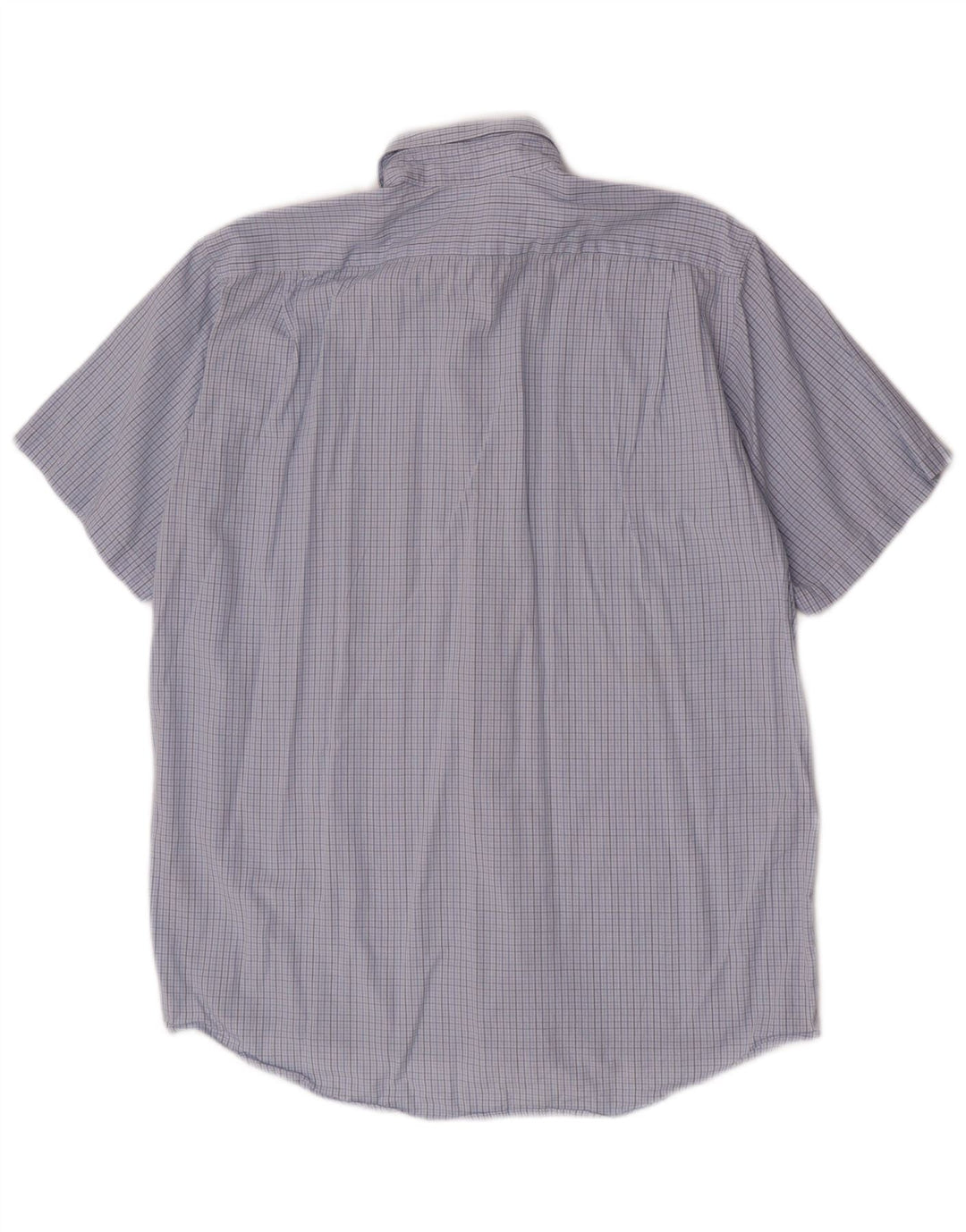 Lacoste Chemise à manches courtes pour hommes Taille 39 Coton vichy bleu moyen