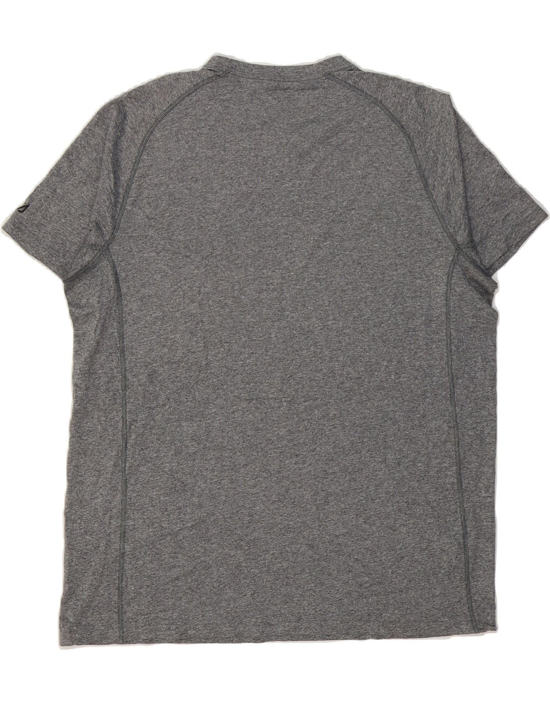 EDDIE BAUER Mens T-Shirt Top XL Grey Flecked Polyester Vintage Eddie Bauer and Second-Hand Eddie Bauer from Messina Hembry 