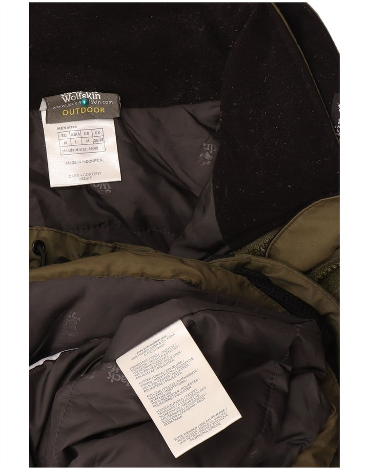 JACK WOLFSKIN Veste coupe-vent pour homme UK 36/38 Kaki moyen Colourblock