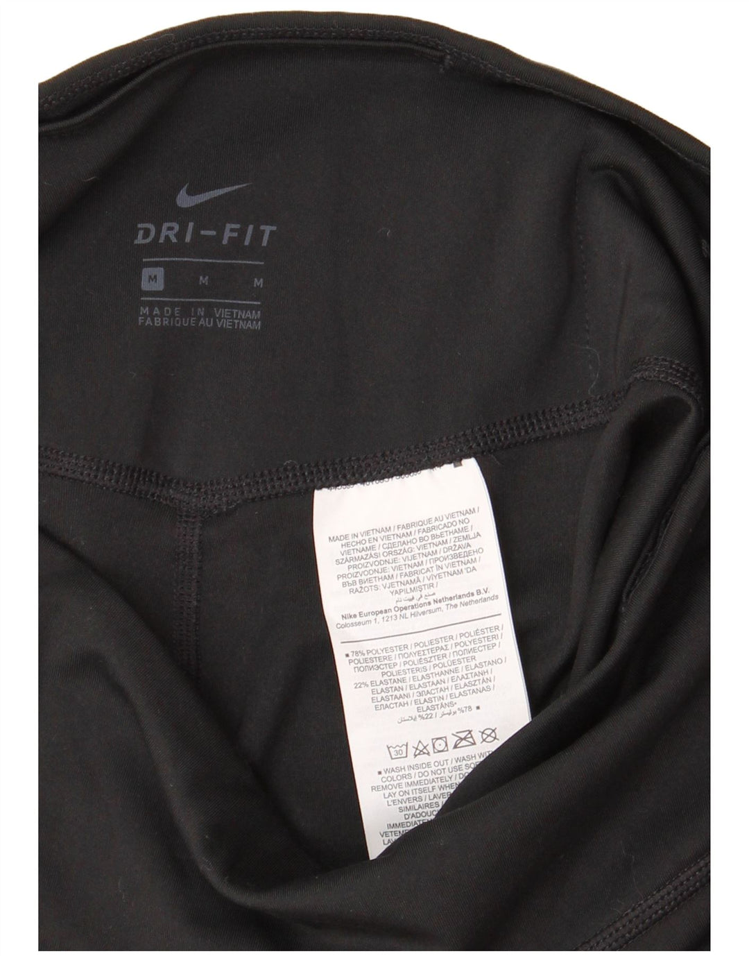 Nike Legging Capri Dri Fit Graphic pour femme UK 12 Noir moyen Polyester