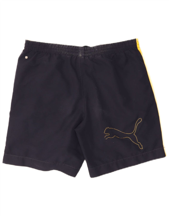 Puma Short de Bain Graphic Homme Bleu Marine Colorblock