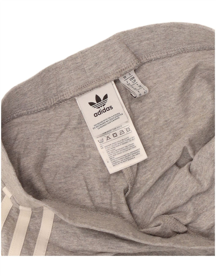 Adidas Leggings Femme UK 10 Petit Gris Coton