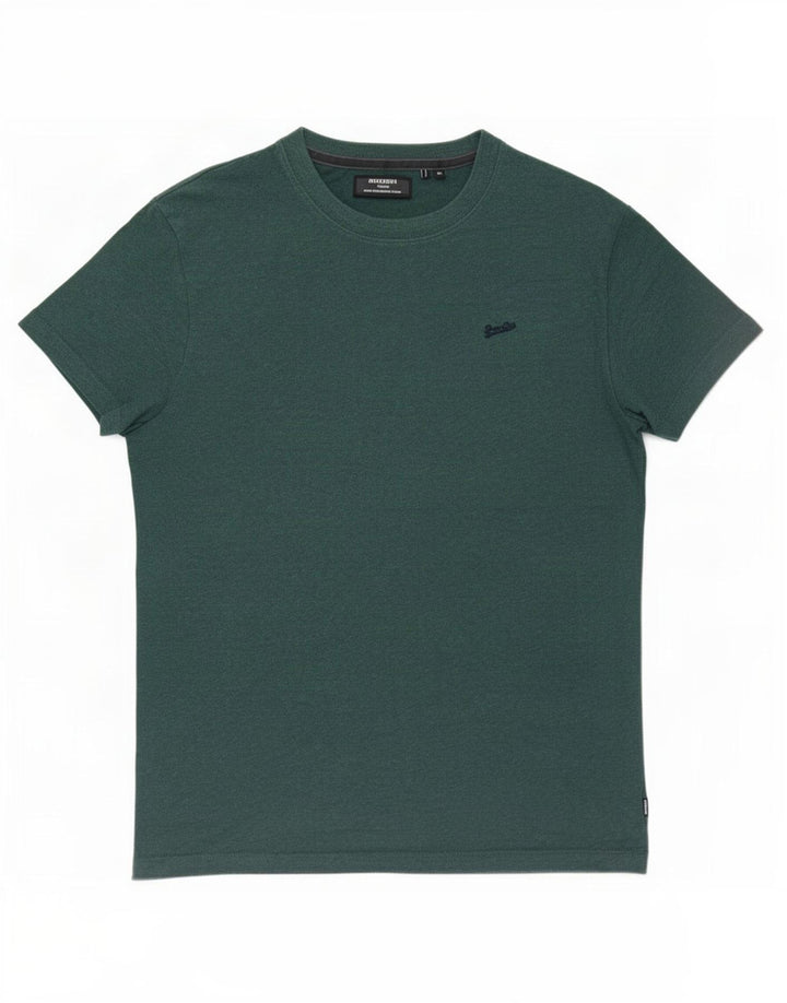 Superdry T-Shirt Homme Vert Moyen Coton