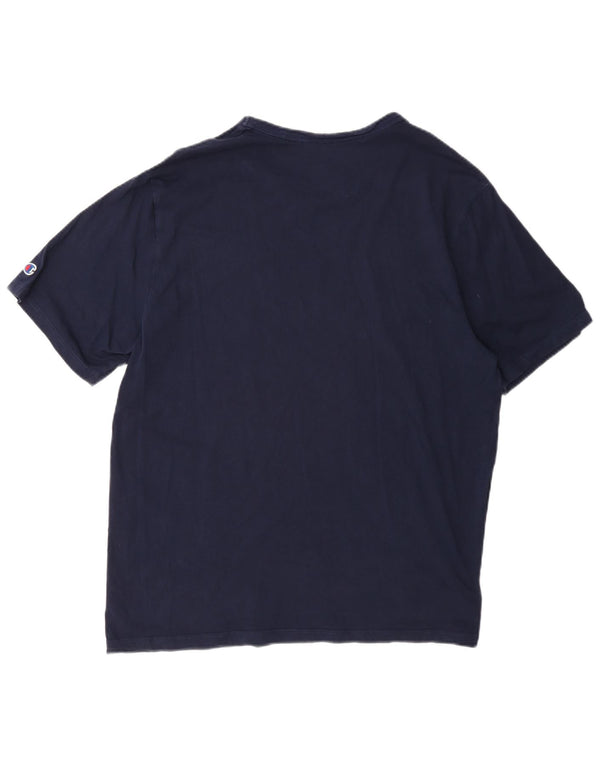 Champion T-Shirt Graphique Homme Top XL Bleu Marine Coton