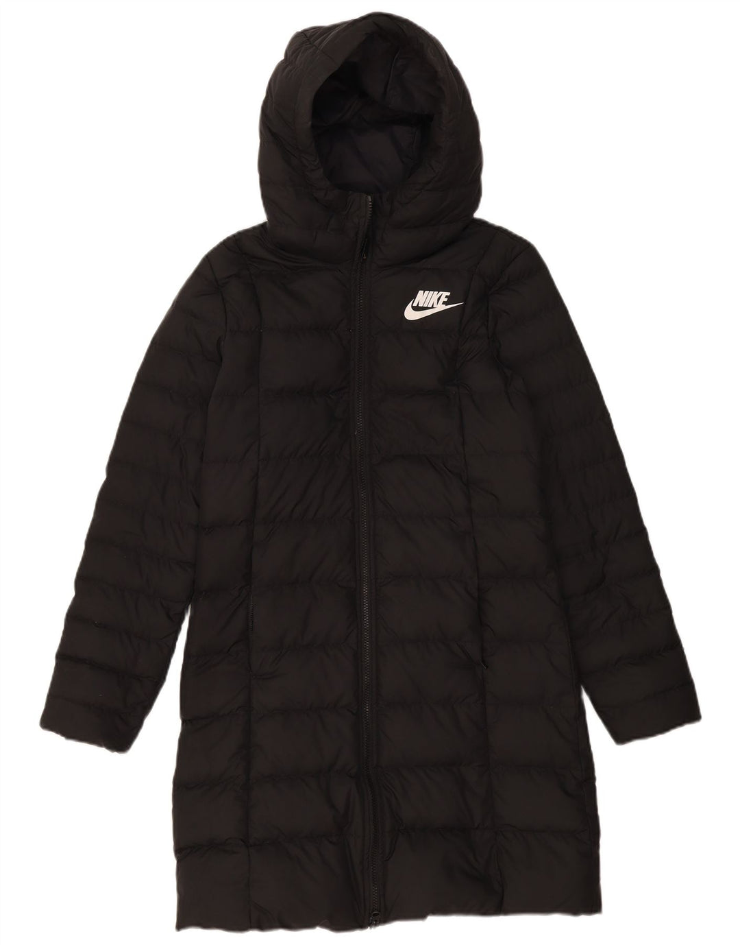 Nike Manteau rembourré à capuche pour femme UK 10 Petit Noir Polyester