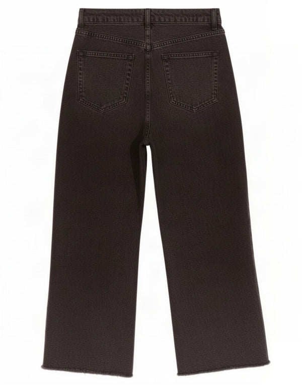 Topshop Jean court taille haute pour femme W26 L24 Gris