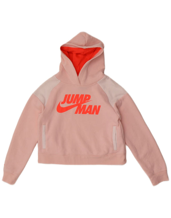Jordan Sweat à capuche court graphique pour fille 12-13 ans Rose Large Colorblock