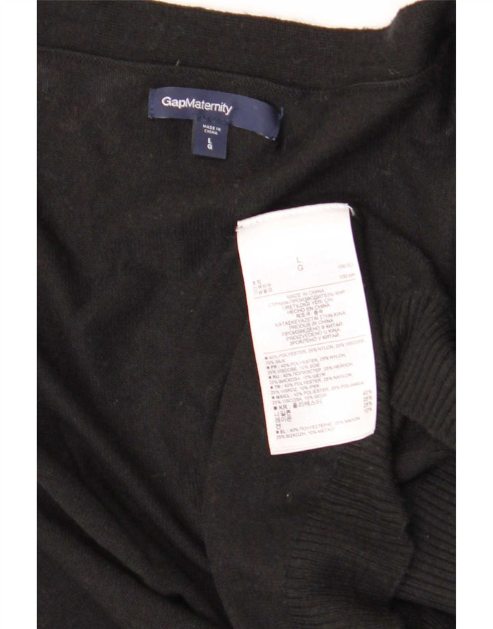 Gap Pull col en V pour femme UK 44 Large Noir Polyester