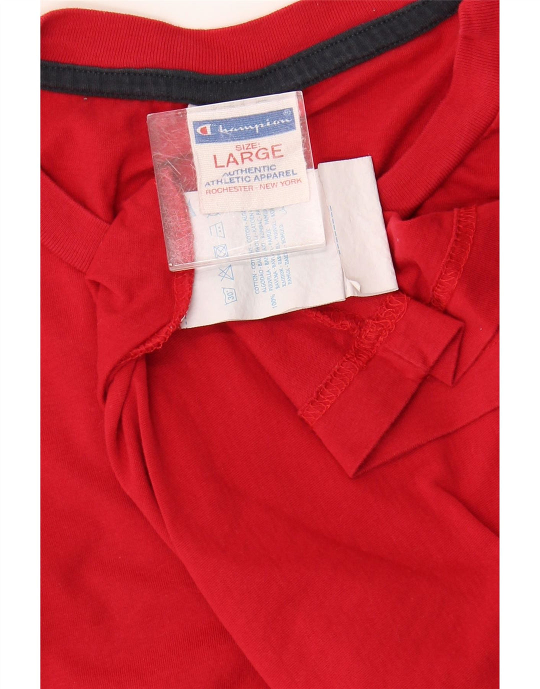 CHAMPION Mens T-Shirt Top Large Red Cotton