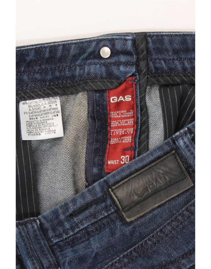 Gas Jean Slim Femme W30 L29 Bleu Marine Coton