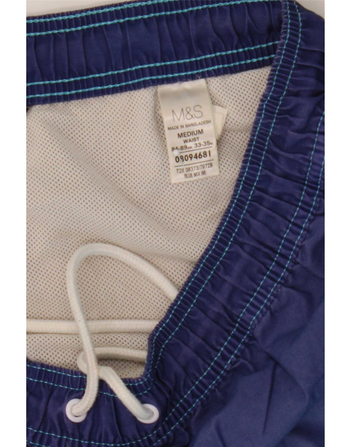 Marks & Spencer Short de Bain Homme Bleu Moyen Polyester Colorblock