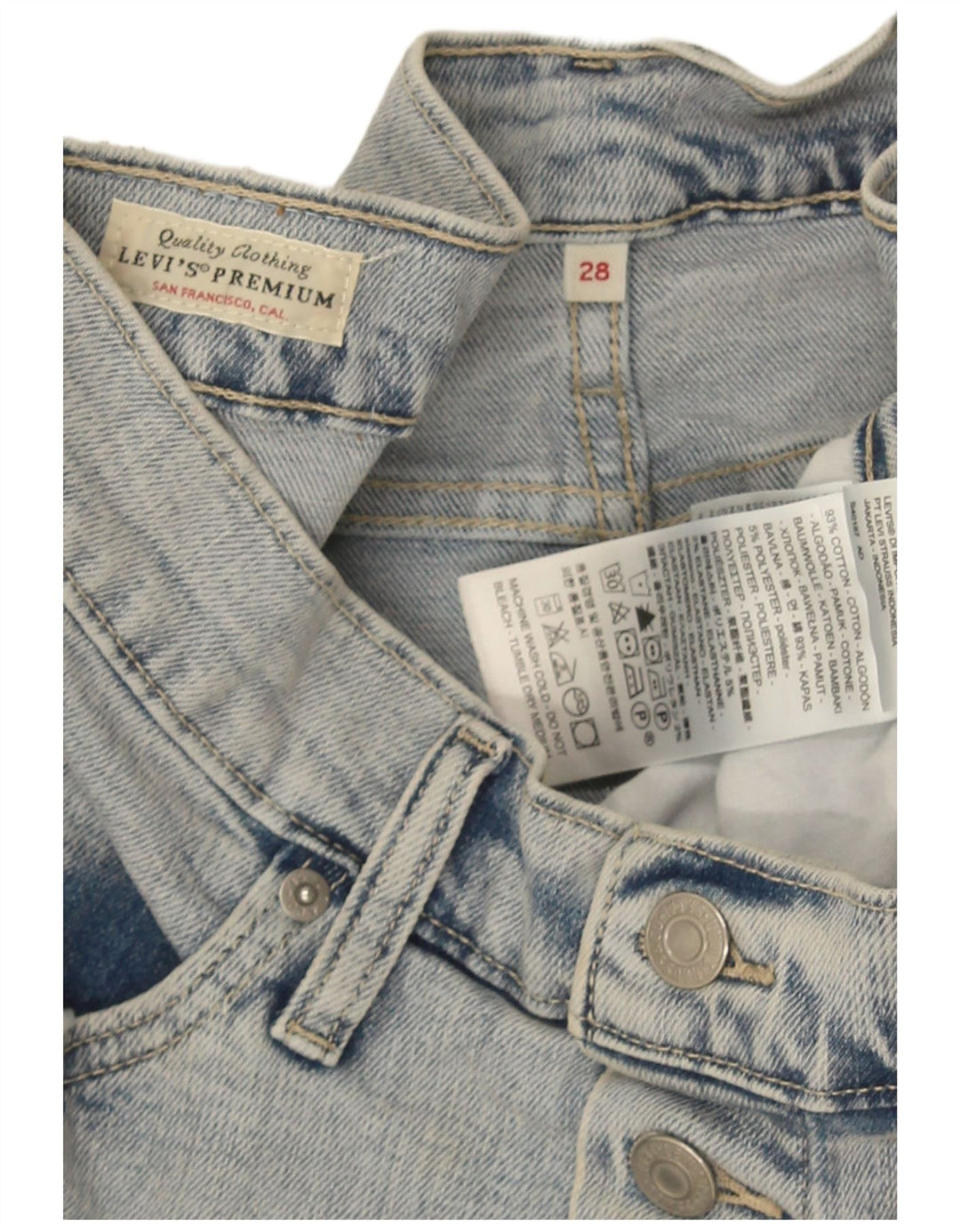 Levi's Jupe en Jean Femme W28 Bleu Moyen Coton